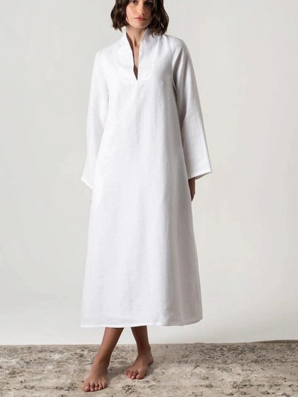 Livro White Cotton Maxi Caftan Dress – NWT Size Small